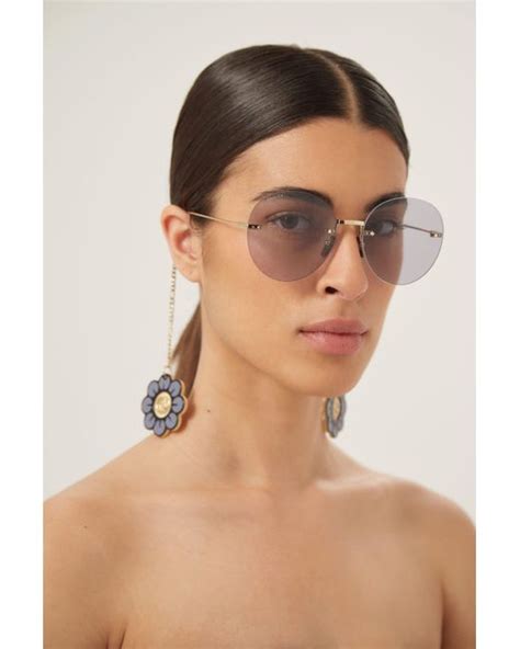 gucci mens sunglasses gold frame|gucci round sunglasses women.